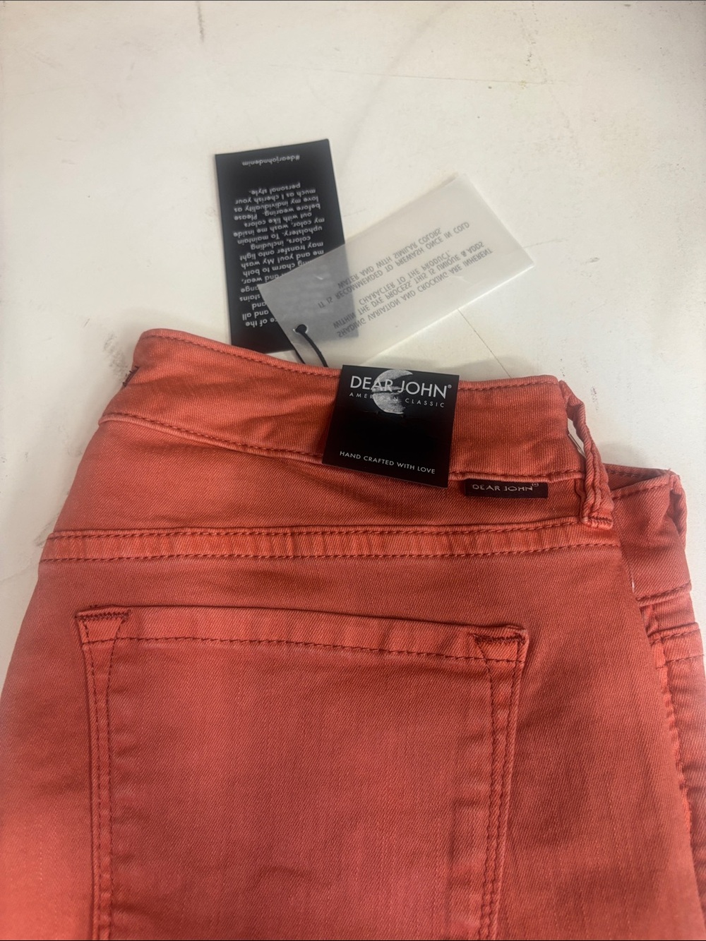 Dear John Rust Orange Rolled-Hem Denim Shorts - Picture 7 of 7
